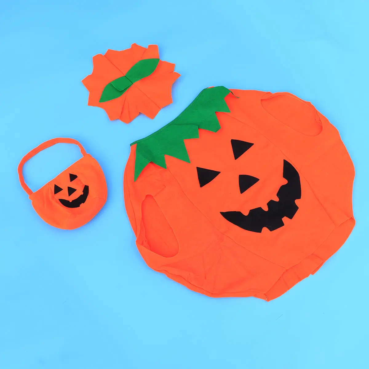 

Pumpkin Costume Kids Cloak Halloween Party Accessory Comfortable Multicolor Design Photo Shoot Prop cosplay Non-woven