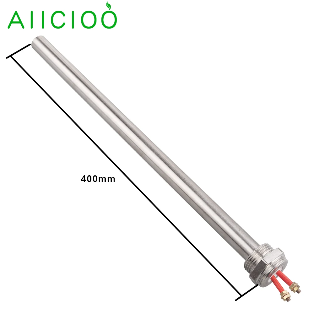 AIICIOO 220V Cartridge Heater AC Immersion Resistance for Water Heater Electric Tubular Pipe 1 inch Heating Element 4000w SUS304