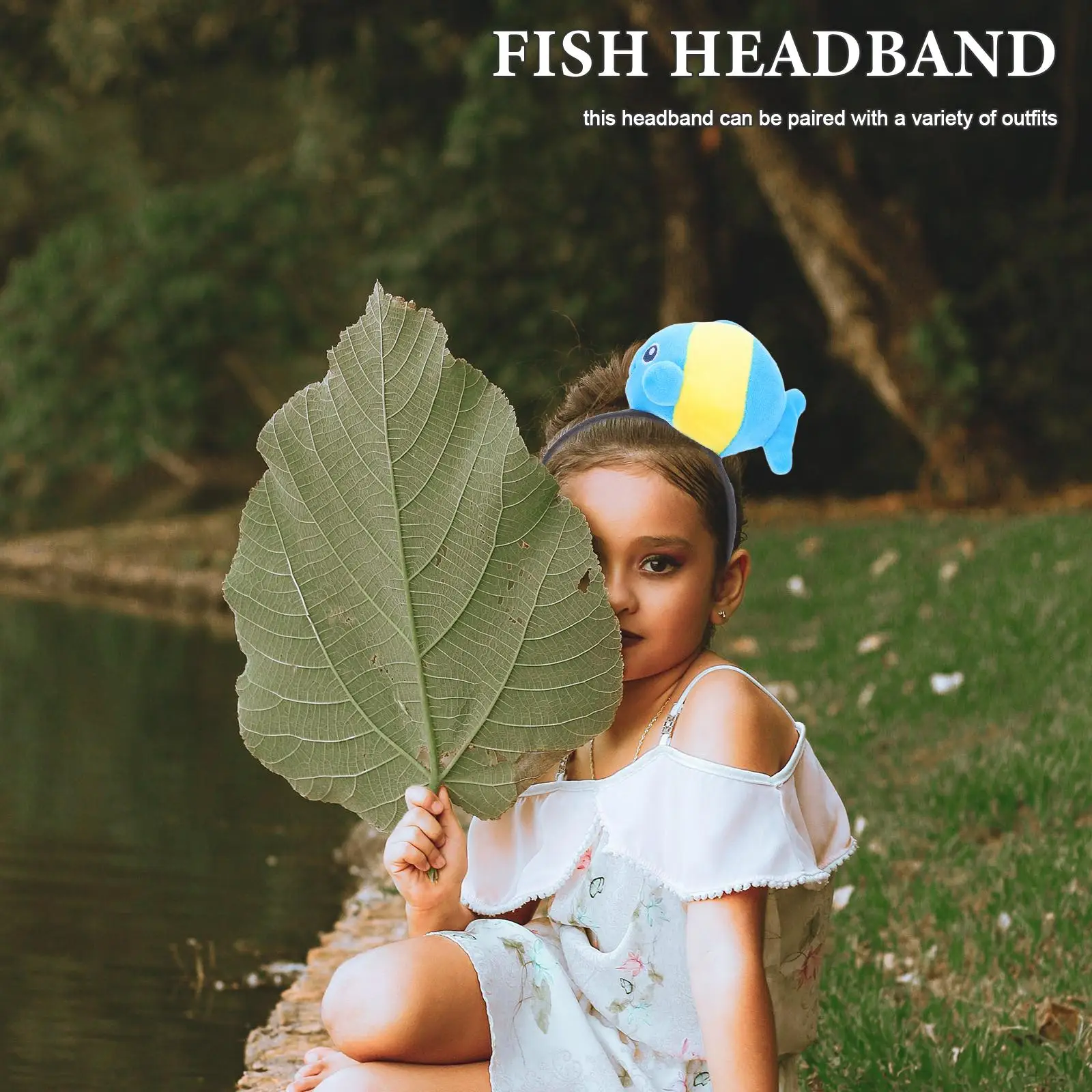 광대 물고기 머리띠 해양 동물 헤어 클립 귀여운 액세서리 여성 키즈 비치 파티 탄성 편안한 만화