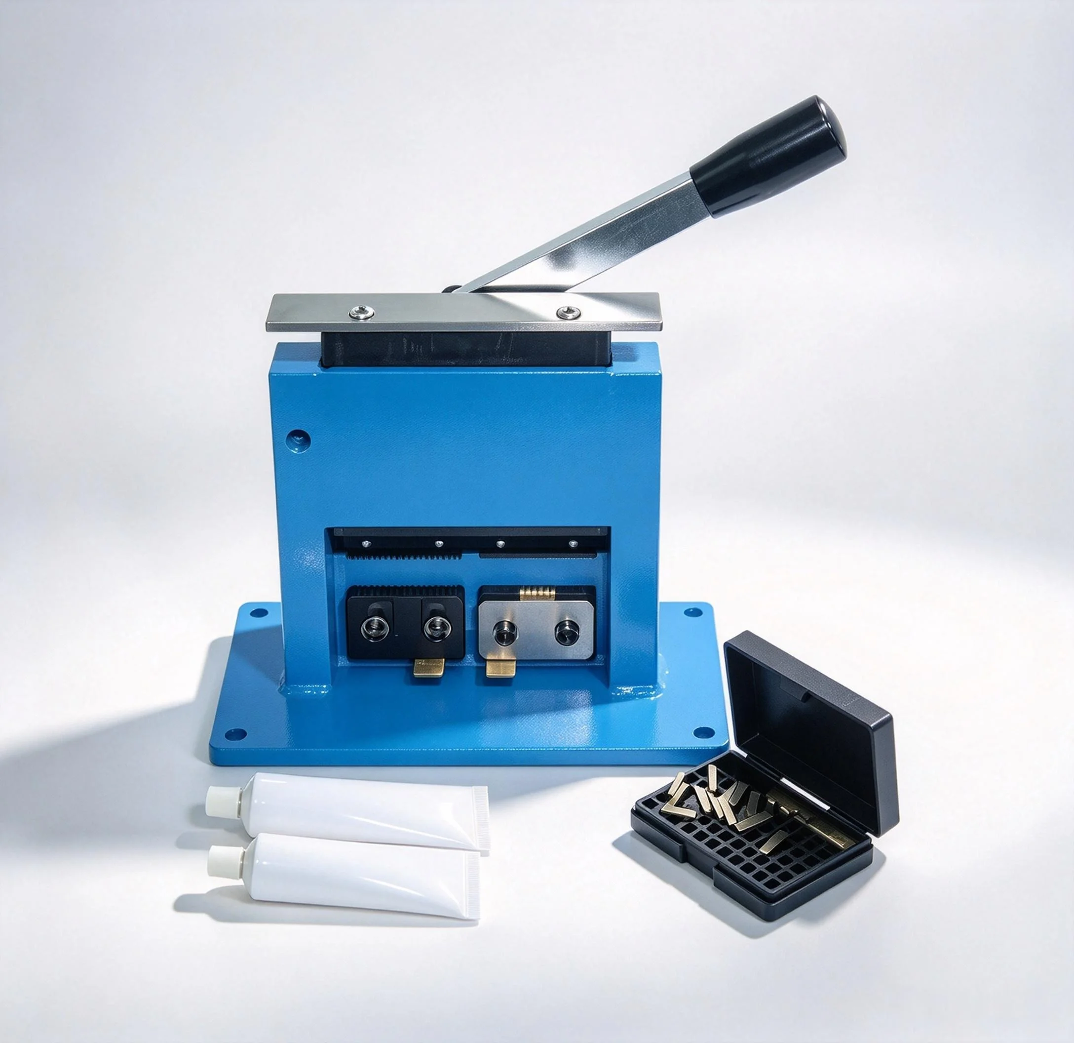 Desktop Aluminum Tube Sealing Machine with Date Embossing, Manual Toothpaste Tube Tail Sealer