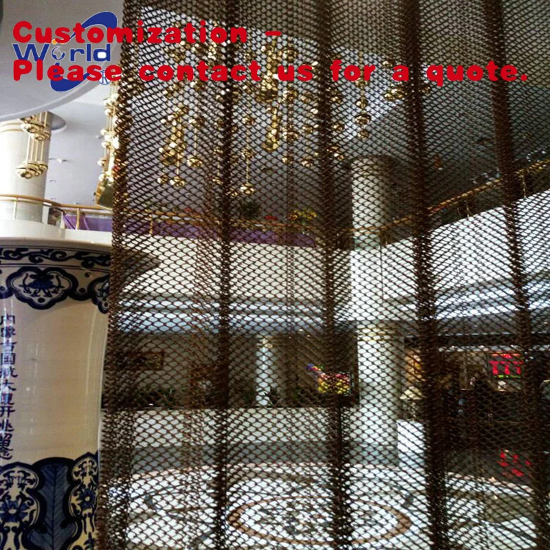 

На заказ. Перегородка для отеля, ресторана, металлическая декоративная тканая сетчатая занавеска из нержавеющей стали, фон, настенная подвесная занавеска