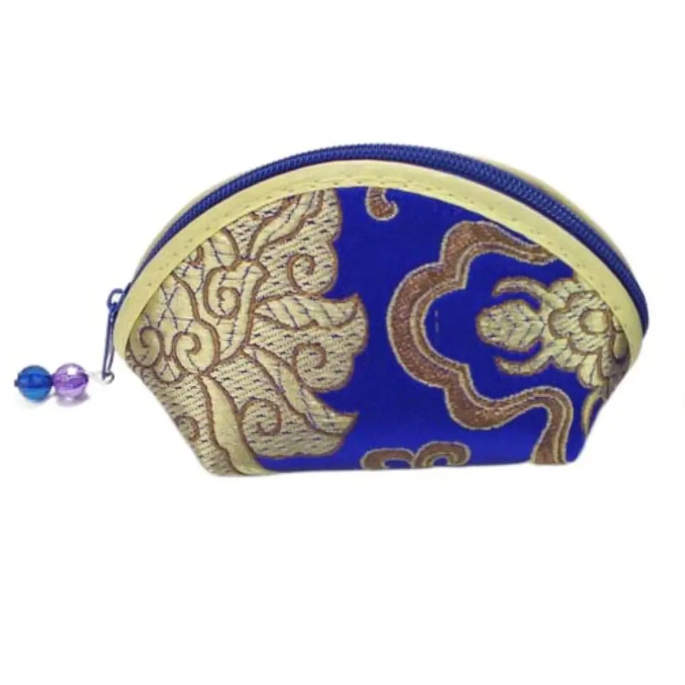 Auspicious Cloud Embroidery Coin Pouch Multi Color Flower Jewelry Storage Bag Multi-functional Cloth Shell Coin Pouch Ladies