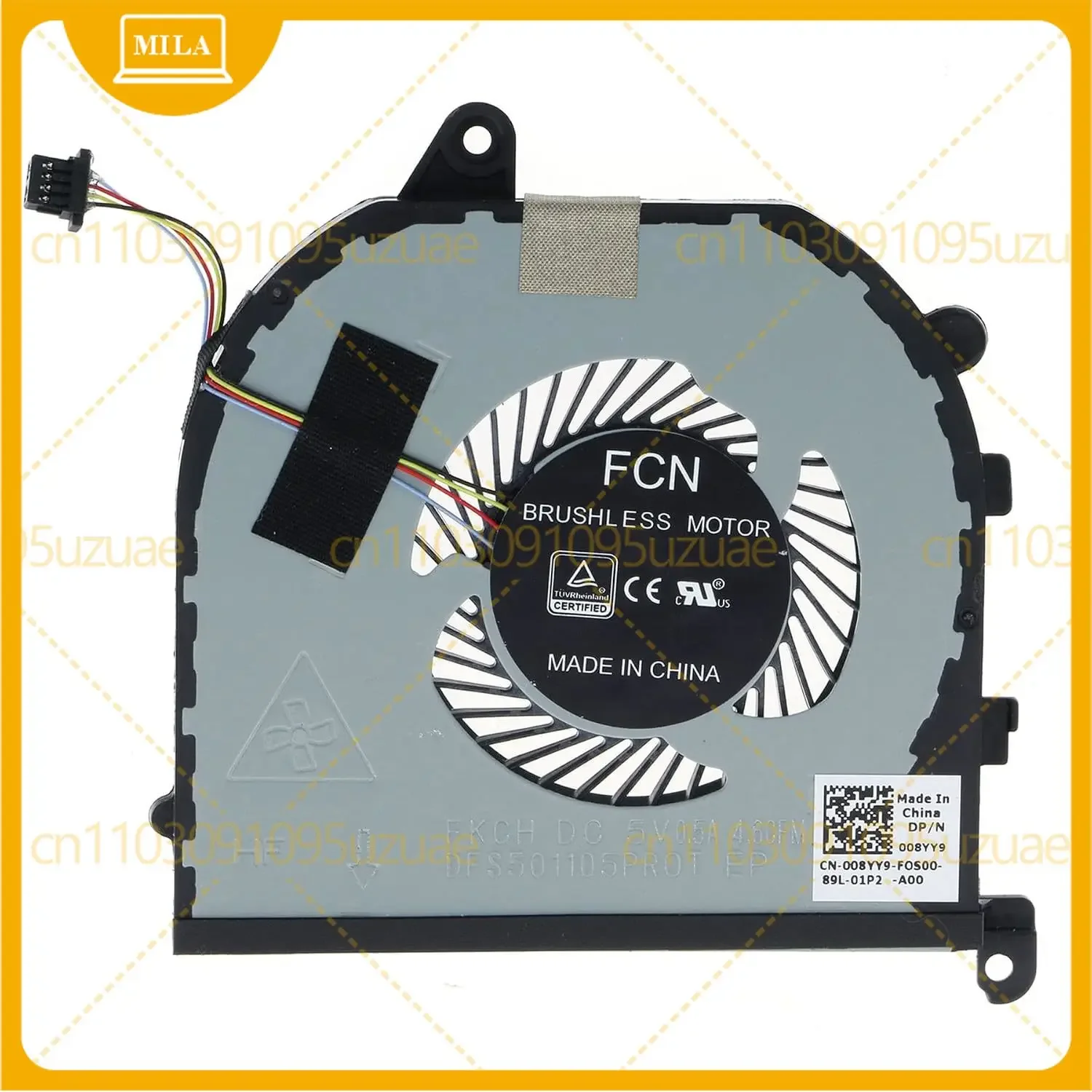 Fan for Dell XPS 15 7590 9570 Precision 5540 0F01PX 0V9H8N DC58000NHD0 008YY9 0TK9J1 CPU&GPU Cooling Replacement