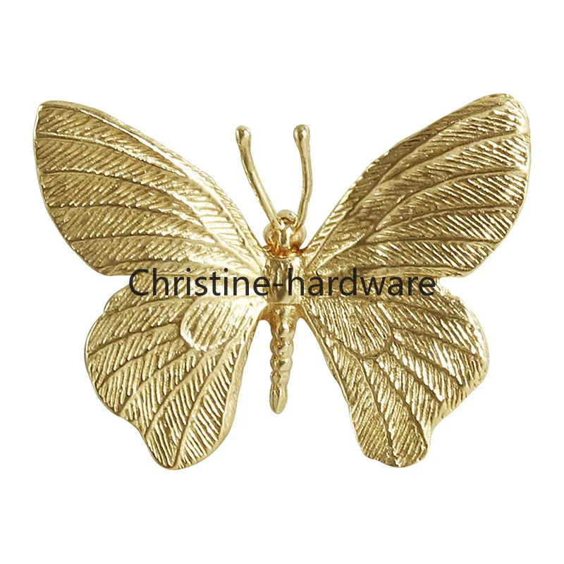 Personalized Butterfly Handle New Brass Wardrobe Handle Creative Craftsmanship Children's Room Clothes Cabinet Handle
