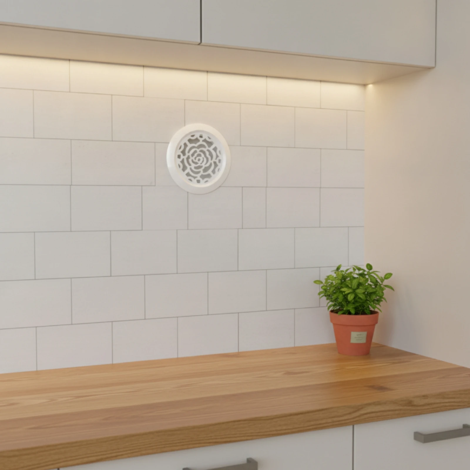 Fresh Air Vent Outlet 75mm Air Vent Grille Round Plastic for DIYers, Ceiling, Bathroom