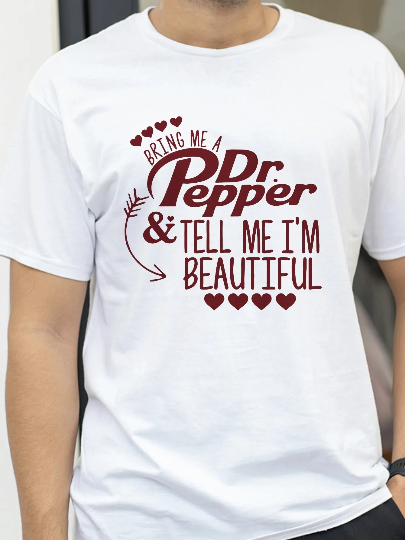 

Dr Pepper Letter Men Women's T Shirt Drink Hipster Tee Shirt Short Sleeve Round Collar T-Shirts Cotton Summer Tops
