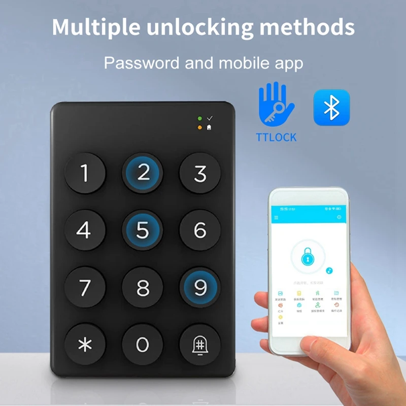 Código de dígito do teclado sem fio bluetooth app desbloquear para ttlock app código inteligente coisas fechaduras inteligentes eletrônicas