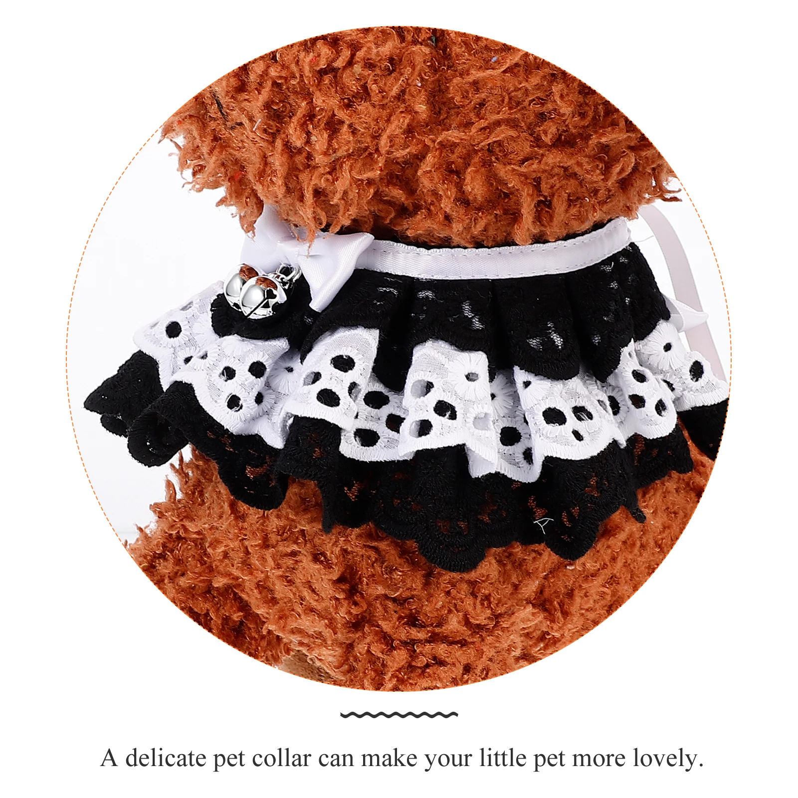 

Lace Pet Bib Cotton Dog Cat Accessory Black Scarf Washable Durable Foldable Saves Time Beautiful Style Pet Supplies