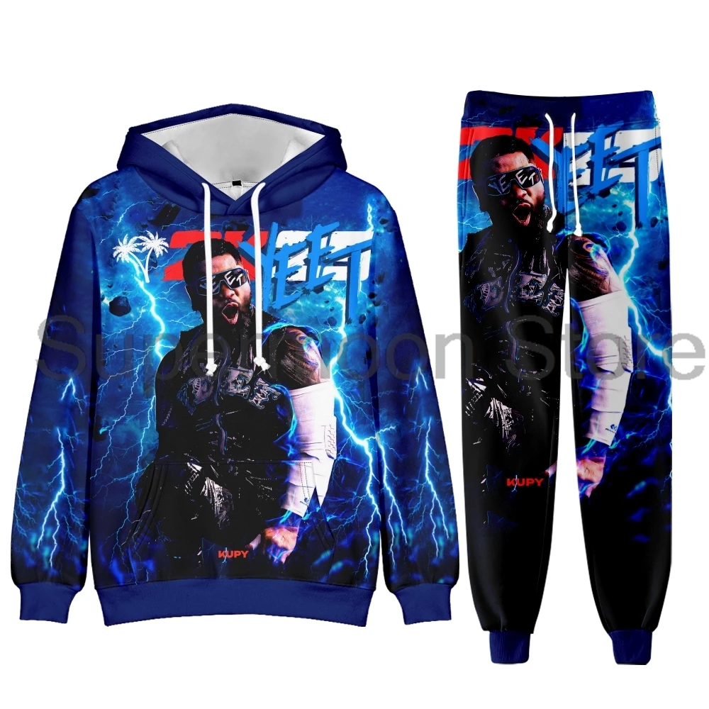 جيي Uso Yeet تأثيري هوديس بنطال رياضي قطعتين مجموعة بلوزات + Sweatpants النساء الرجال العصرية الزي مجموعات