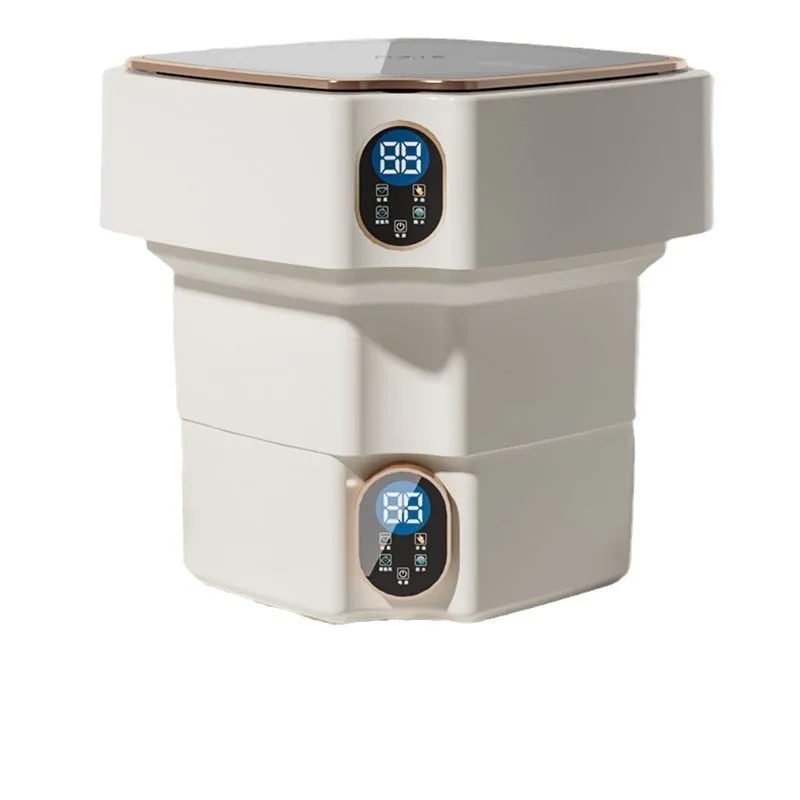 Automatic Foldable Portable Small Collapsible Washing Machine for Apartments,Travel Socks,Underwear, Panties Washer,Compact Size