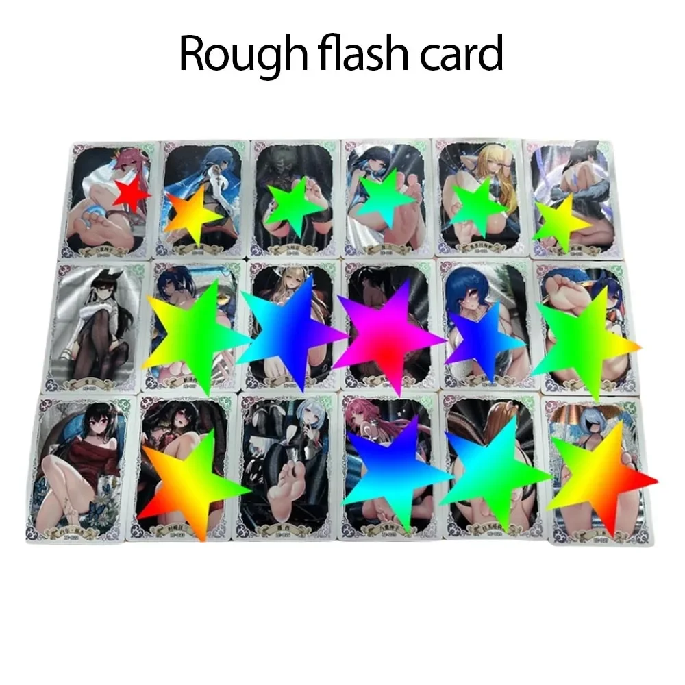 DIY Homemade Series 18pcs 2th Foot Rough Flash Card Rough Color Card Anime Peripheral Game Collection Card Holiday Gift