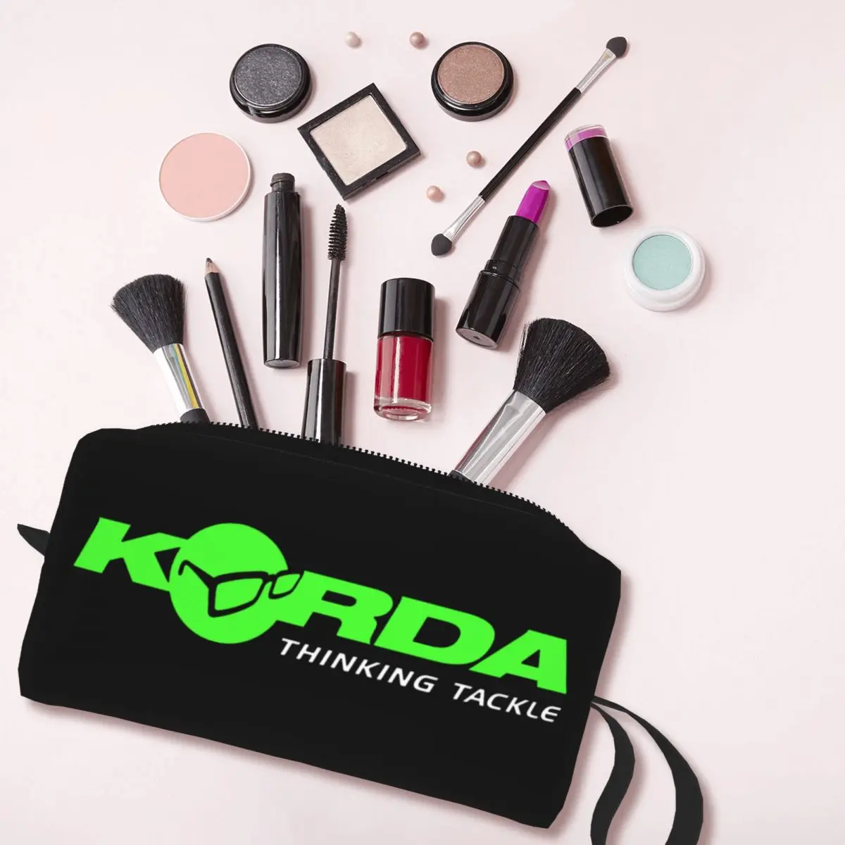 Fashion Korda Fishing Logo Travel Toiletry Bag for Women Fish Carp Fisherman Gift Makeup Cosmetic Bag Beauty Storage Dopp Kit