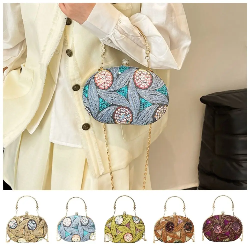 

Make Up Storage Glitter Evening Banquet Bag Exquisite Embroidery Ladies Clutch Bag Sweet Light Luxury Elegant Handbag KTV