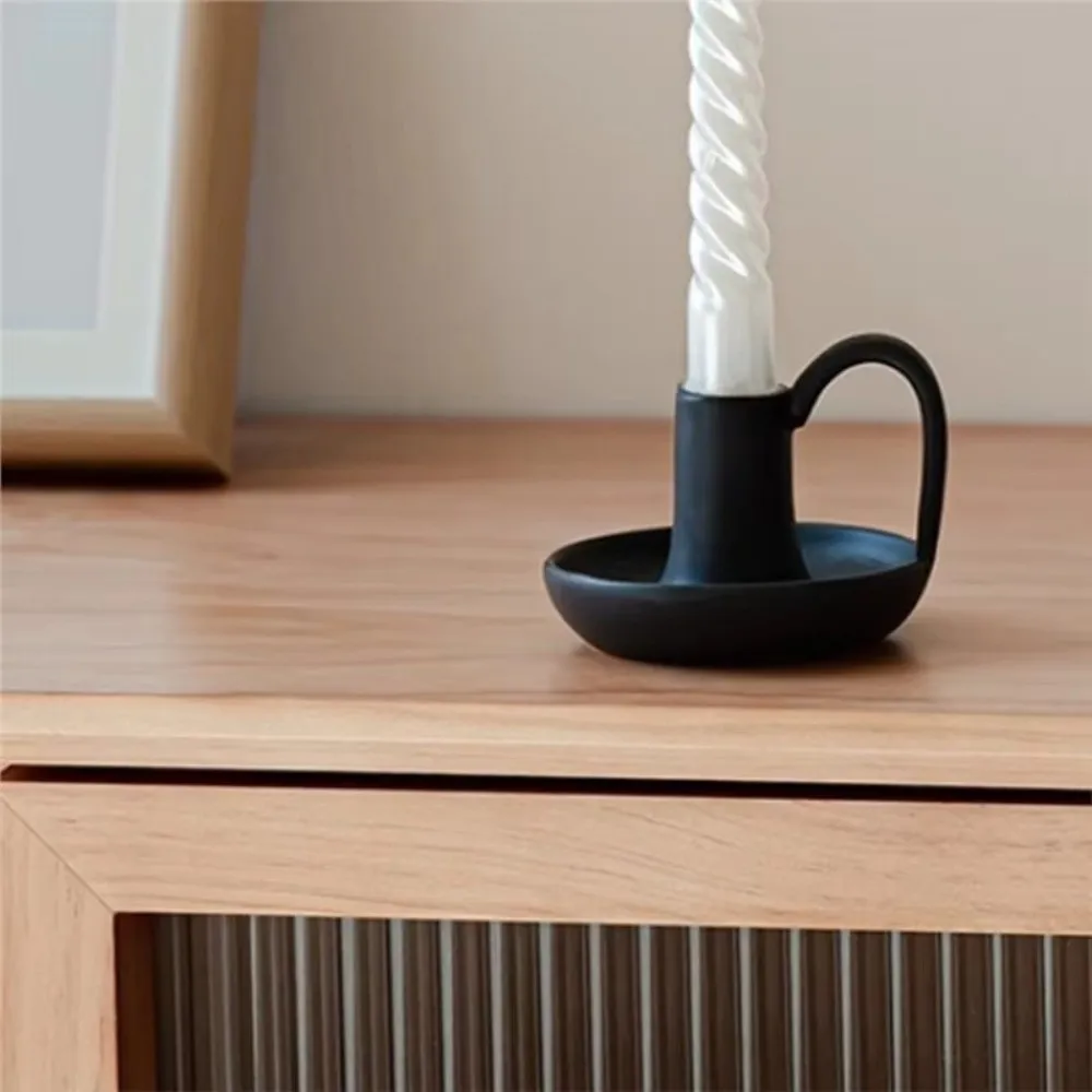 Gift European Style Tea Cup Candle Holder Elegant Romantic Tea Light Rack Unique Smooth Ceramic Candlestick Party