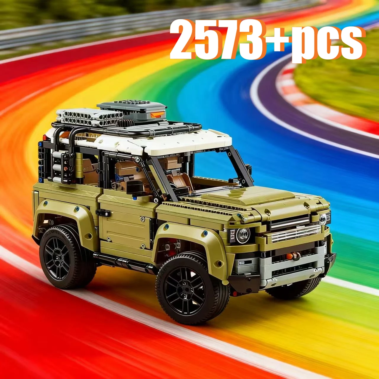 2573PCS Technical Land Off-road Defender Sports Car Building Blocks Set Model MOC Vehicle Toys Bricks for Boys Adult Gifts