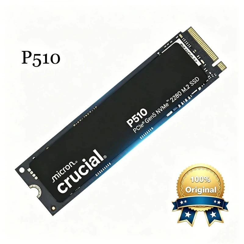 

Durable Crucial P510 1TB NVMe SSD PCIe 5.0 M.2 2280 | 11000MB/s Read, 9500MB/s Write, Updated P3 Plus