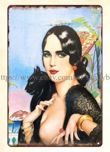 1940s GYPSY LADY art ALBERTO VARGAS metal tin sign unique modern wall art decor