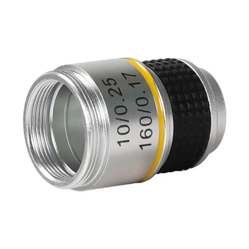 Objectif de microscope biologique série 185, 10x, professionnel, revêtu, à fort grossissement et haute définition.