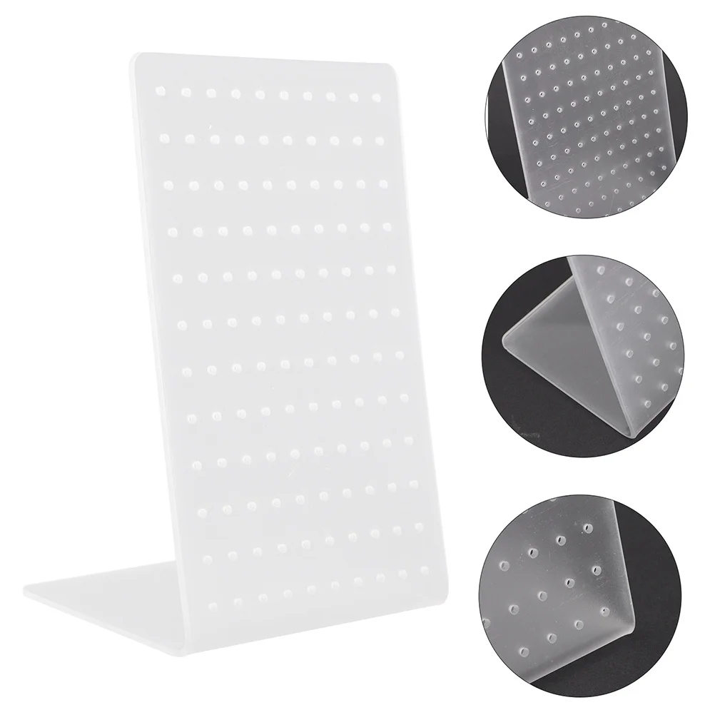 

Acrylic Earring Organizer Stand Transparent 120 Holes Earring Storage Holder Jewelry Display Rack for Home Shop Exhibition