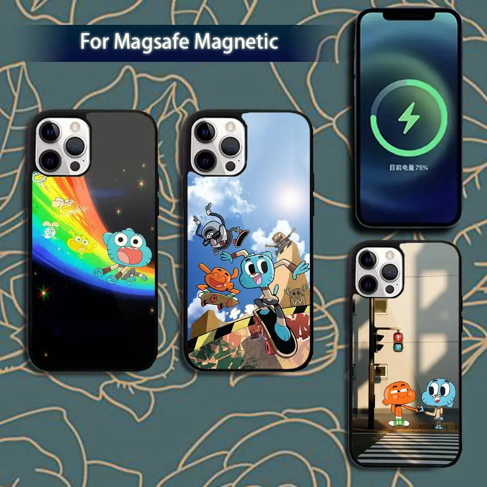 

A- Amazing World of G-Gumball Phone Case For iPhone 16,15,14,13,12,11,Pro,Max,Plus,Mini,Magsafe,Magnetic Wireless Charging Case