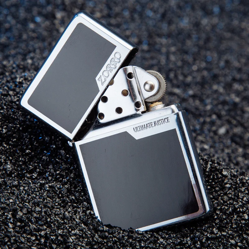 Zorro Fashion Retro Lighter Light Plate Gold Brushed Pure Copper Windproof Kerosene Lighter Novelty Gift