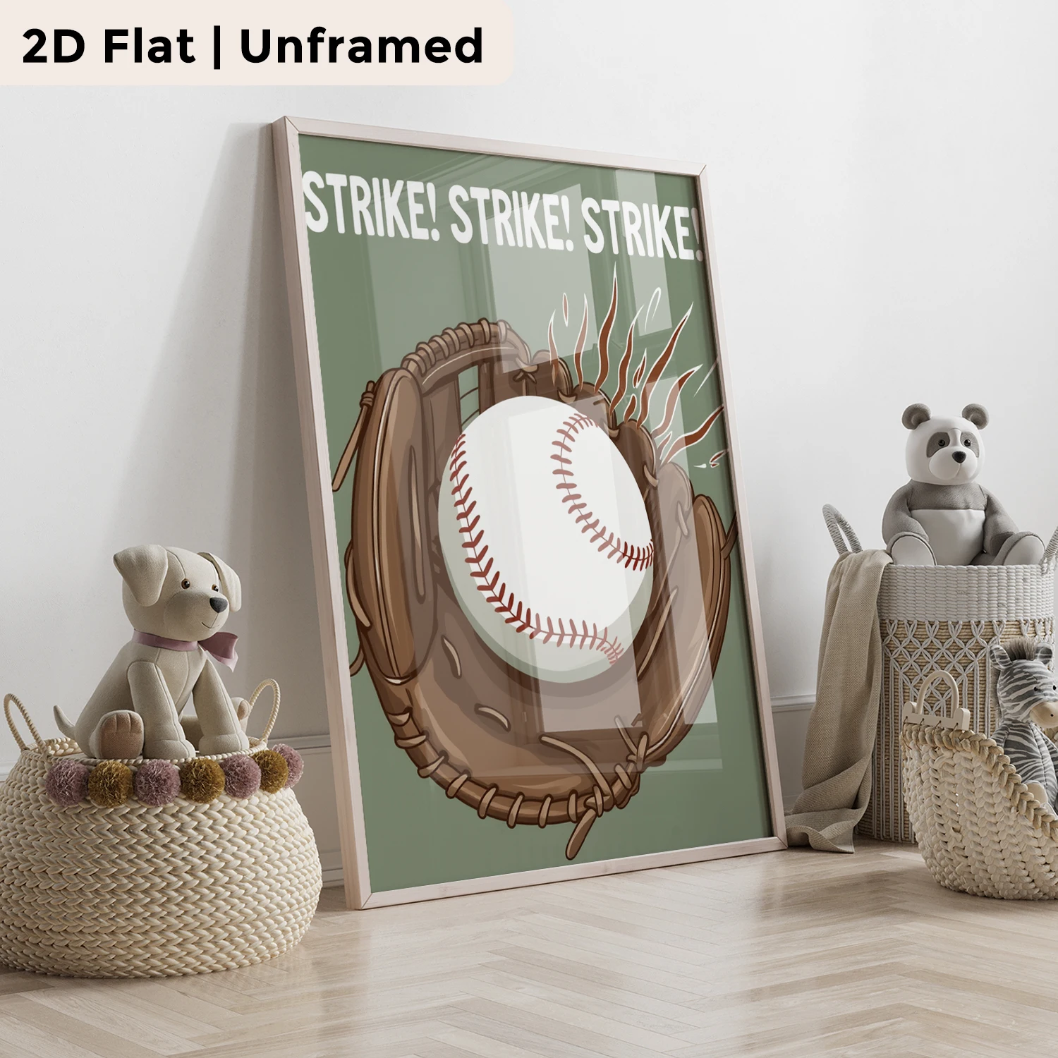 3pcs Personalized Custom Name Baseball Club Wall Art Print Picture Canvas Poster Painting For Living Room Home Decor