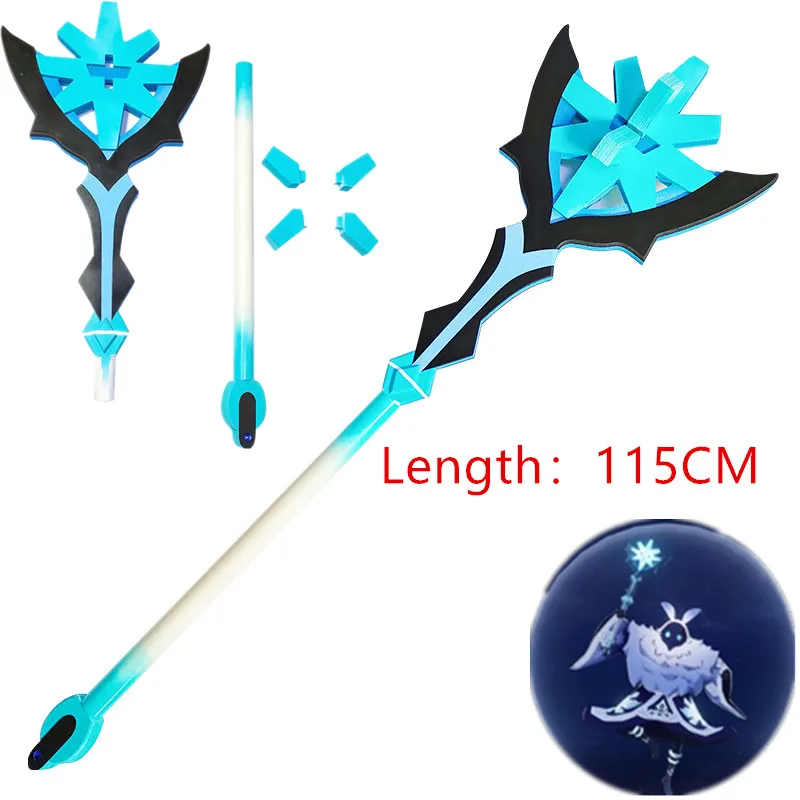 

Game Genshin Impact Ice Abyss Mage Staff Cosplay Props Project 115cm PVC Weapon Anime Ice Abyss Mage Accessories Props Gifts