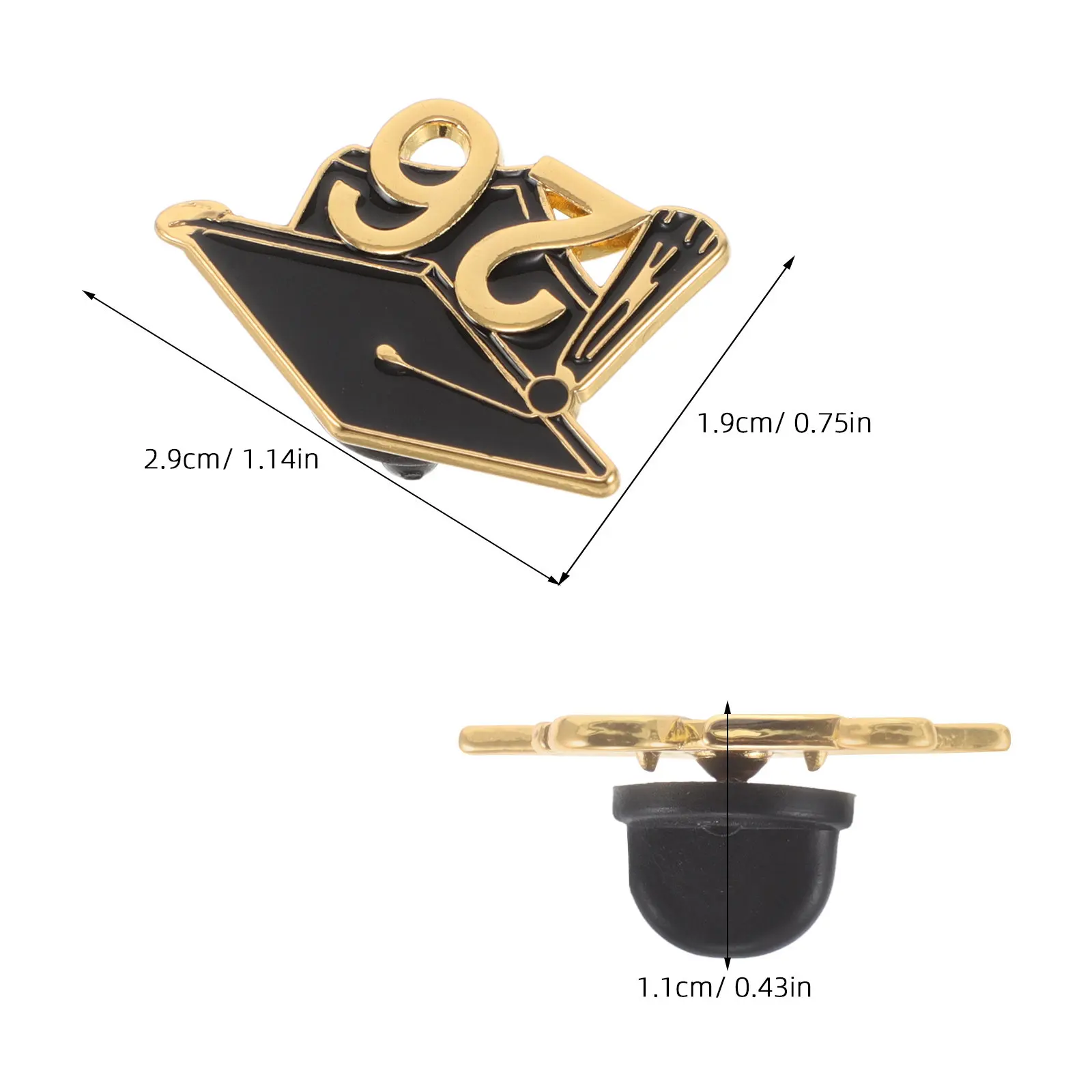 6Pcs Graduation Season Brooch Pins Classic Bachelor Cap Badge Graduation Party Pins Students Teachers 2026 Lapel Pin