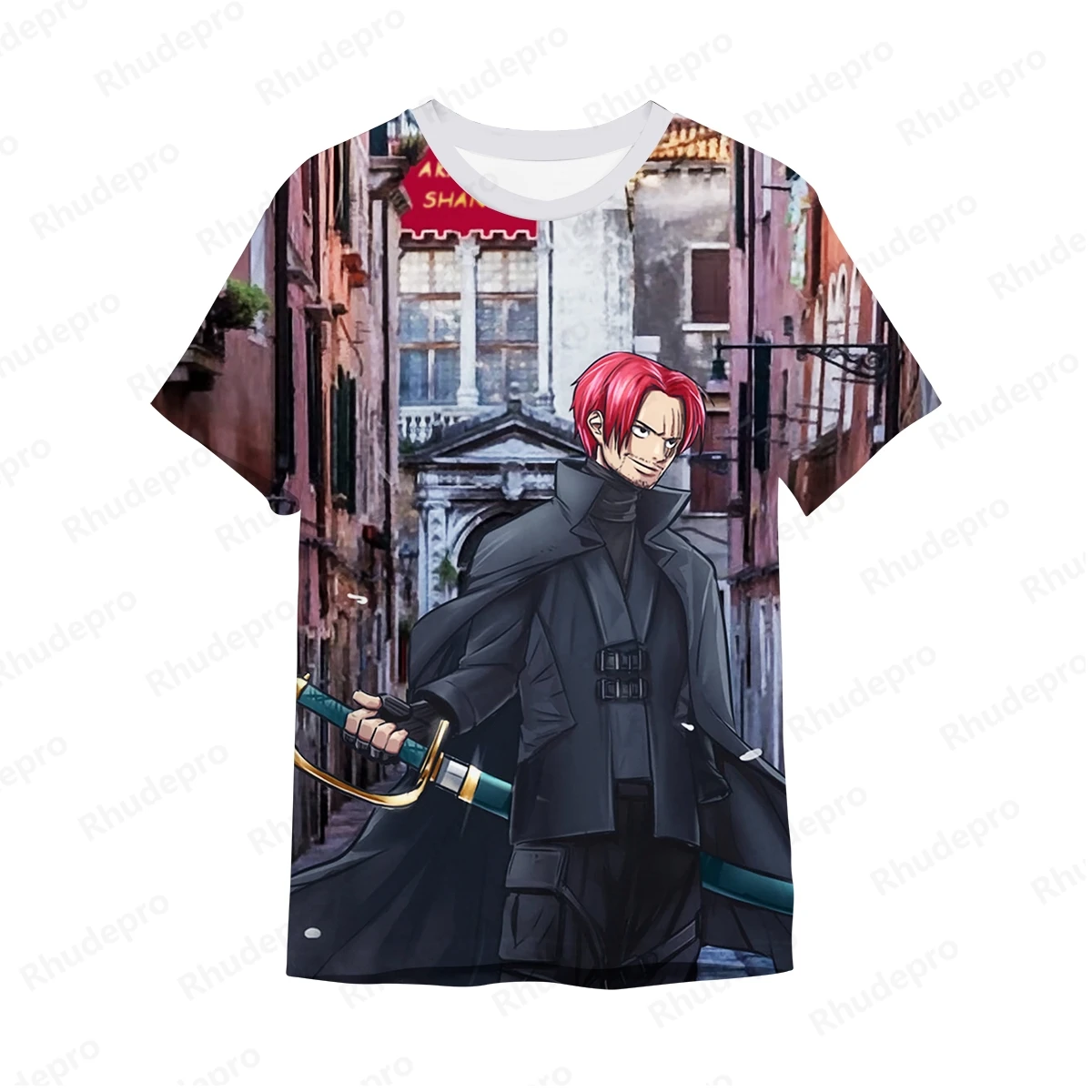 One Piece Monkey D Anime de homens One Piece Anime, novo Unisex Luffy impressão 3D Cosplay T-shirt, rua das mulheres e das crianças, manga curta