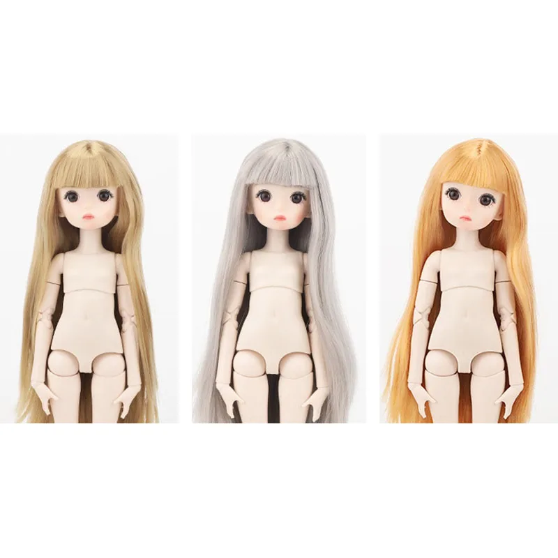 30cmドールボディ 1/6 BJD ヌードドール ホワイトスキン 22関節 ヘッドカード付き 取り外し可能な太ったボディ DIYドールアクセサリー