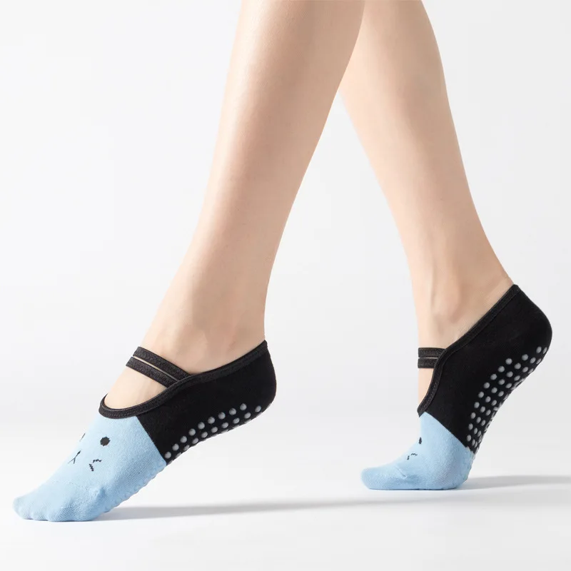 Cute Cat Cartoon Yoga Socks Women Professional Anti-slip Breathable High Quality Pilates Dance Fitness Indoor Cotton Socks Gifts image 5