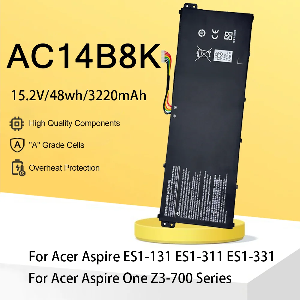 

AC14B8K 15.2V Battery for Acer Predator Helios 300 N17C1 PH315-51 PH315-52 G3-572 G3-571 N18Q13 Nitro 5 AN515 AN515-54 AN515-53