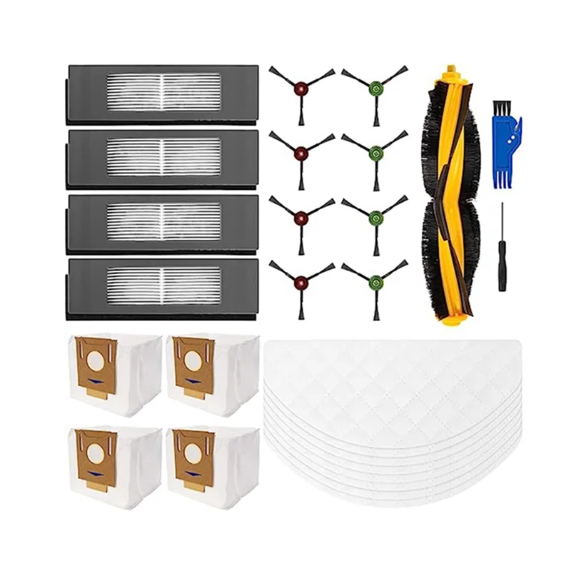 B47B-Side Brush Roller Brush Cleaning Mopping Rag Filter Replacement Parts Suitable For Cobos Sweeper Accessories OZMOT8 T9 N8pr