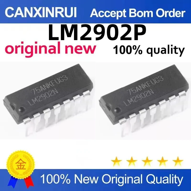 

（100 pieces）LM2902N LM2902P DIP-14 in-line low-power operational amplifier