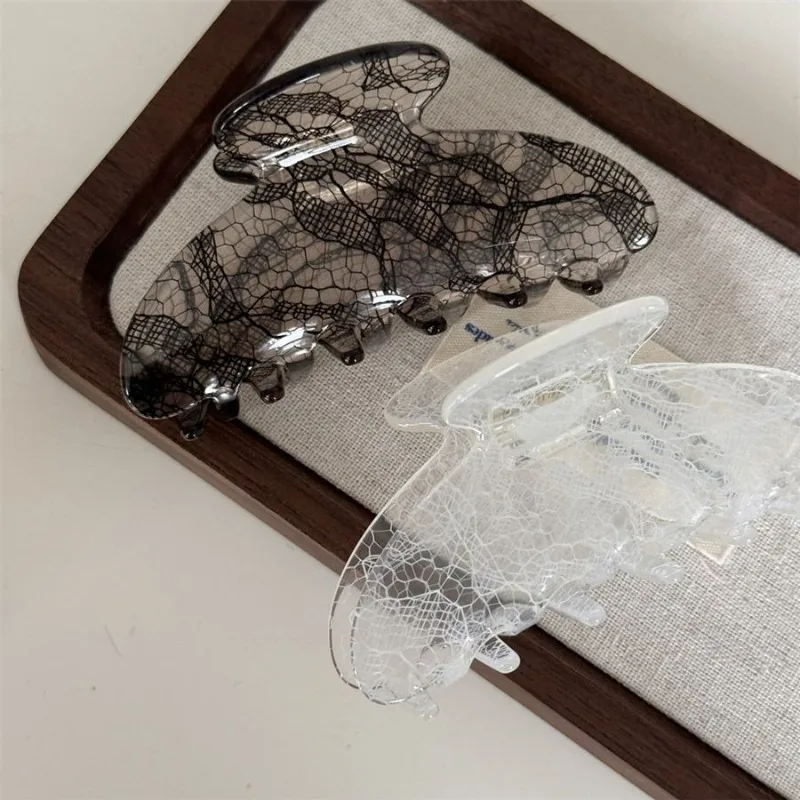 Jepit Rambut Model Korea 2025 Gaya Retro Prancis Setengah Ikat Rambut Jepit Hiu Aksesoris Hadiah