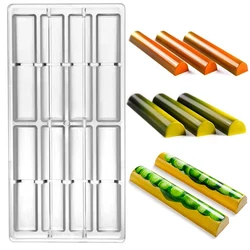 1Pcs Chocolate Mold Polycarbonate Cylindrical Strip Sphere Shape Candy Confectionery Mold Baker Pans Trays Baking Pastry Tools