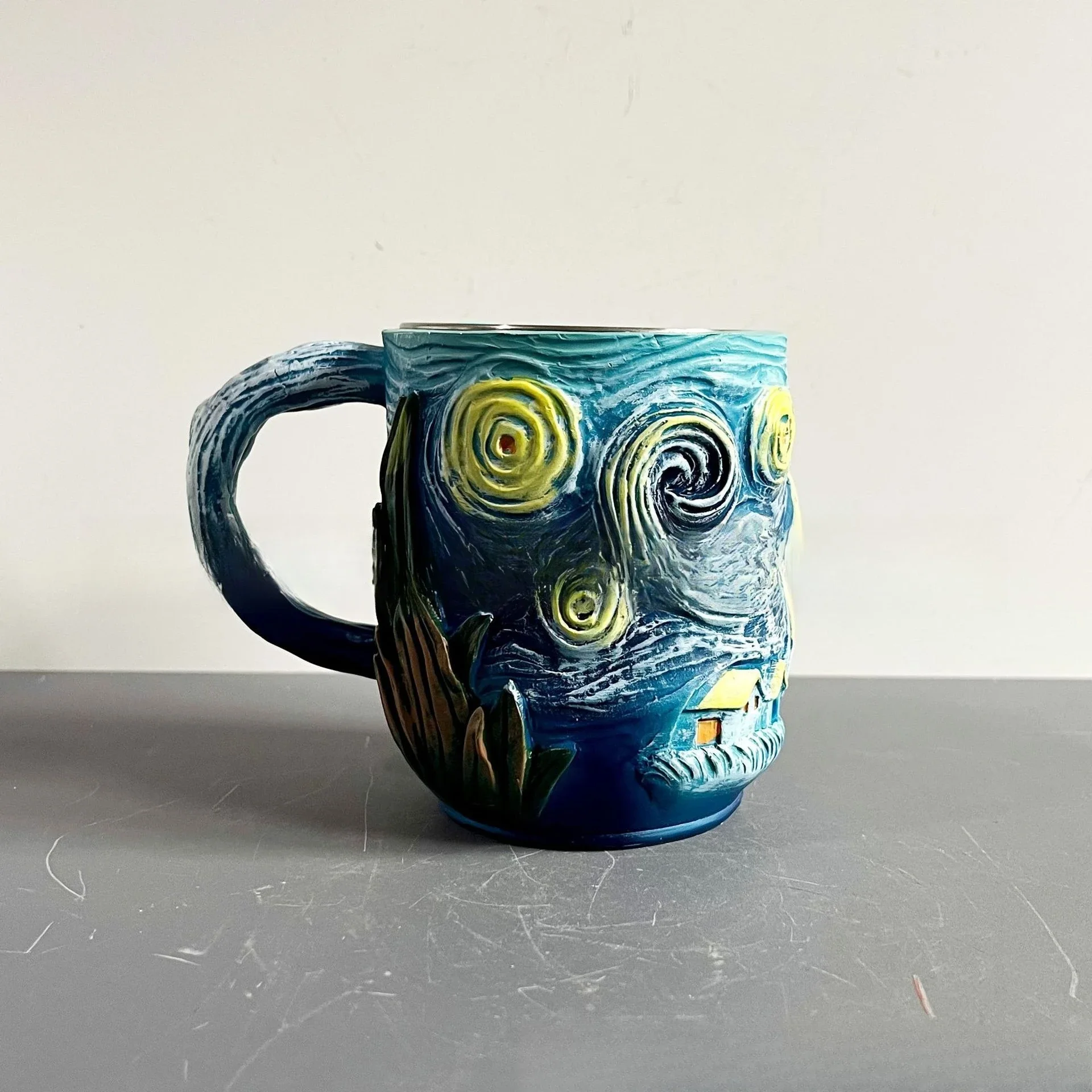 New Style Van Gogh Starry Sky Art Mug Milk Coffee Afternoon Tea Cup Home Office Desktop Ornaments Birthday Gift