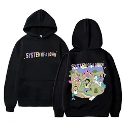 Vintage System of A Down felpa con cappuccio uomo donna Fleece Cotton felpe con cappuccio di alta qualità Top maschio Rock Music Band Cartoon Graphic felpa