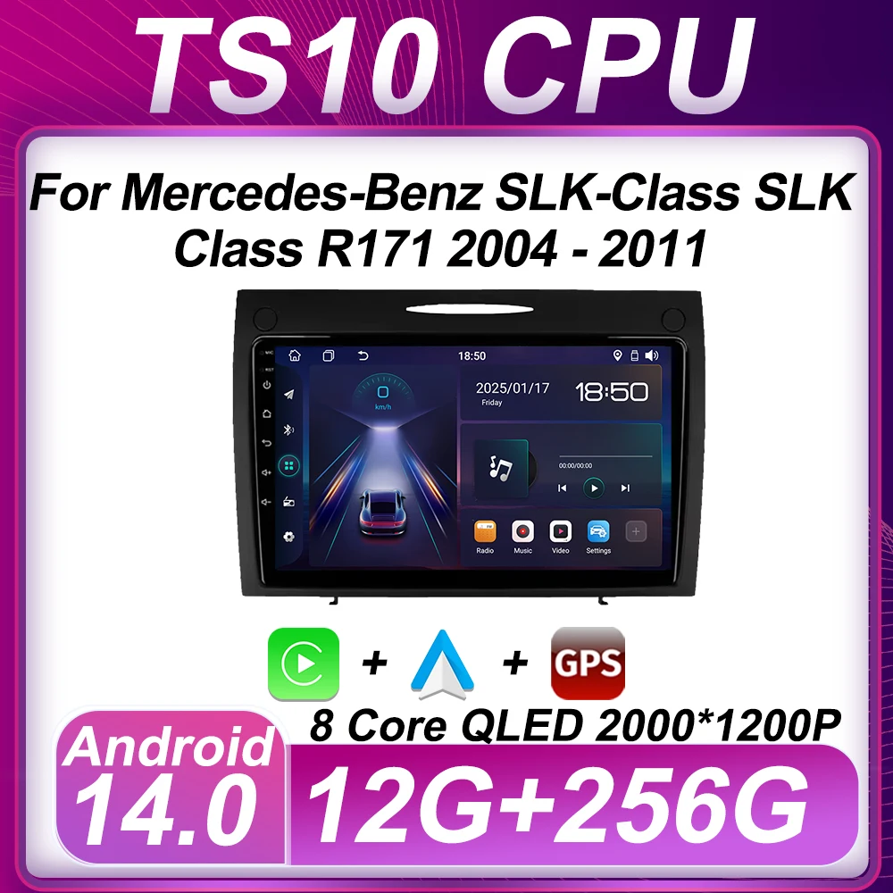 

Car Radio For Mercedes-Benz SLK-Class SLK Class R171 2004 - 2011 Wireless Android Auto 8 Core Touch Screen Intelligent System 4G