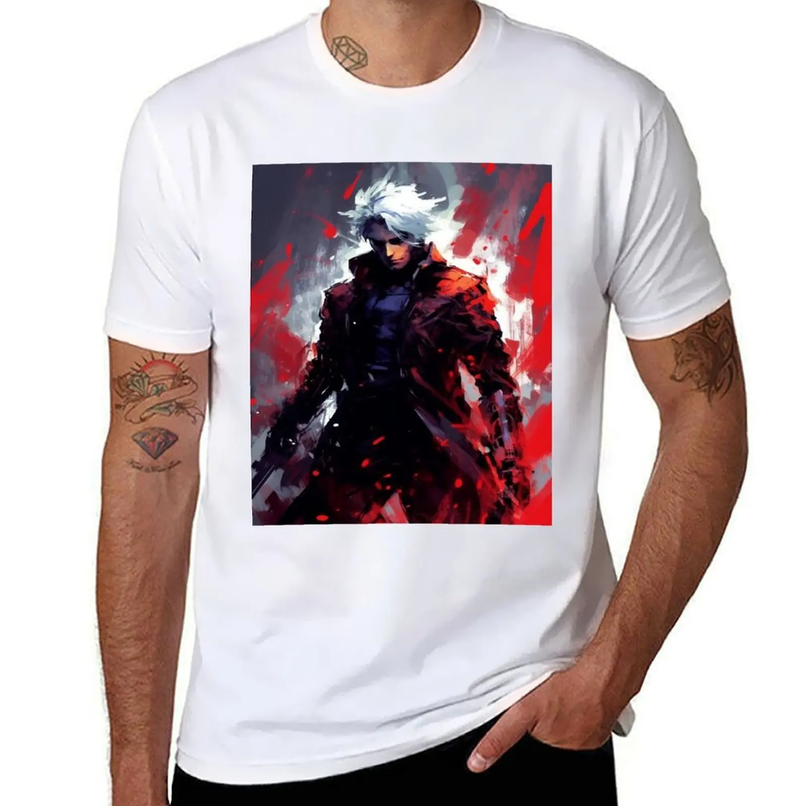 

Dante - Devil May Cry - Legendary Devil Hunter T-Shirt t shirts cotton 100% man t shirts for men T-Shirt