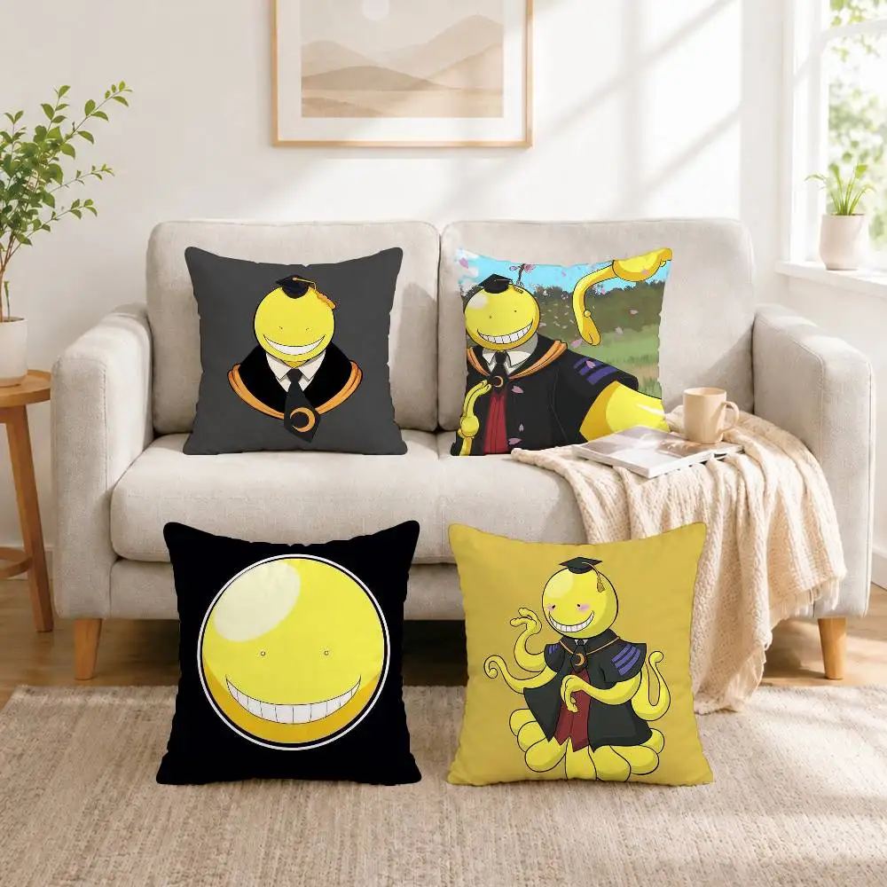 A-Anime Assassination Classroom  Square Double-Sided printed Pillow Case Bedroom Bedside Pillow Sofa Cushion Cover Gift