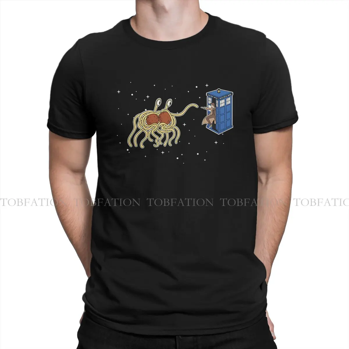 Flying Spaghetti Monster Newest TShirt for Men Wibbly Wobbly Noodley Woodley III Cotton T Shirt Birthday Gifts OutdoorWear 6XL