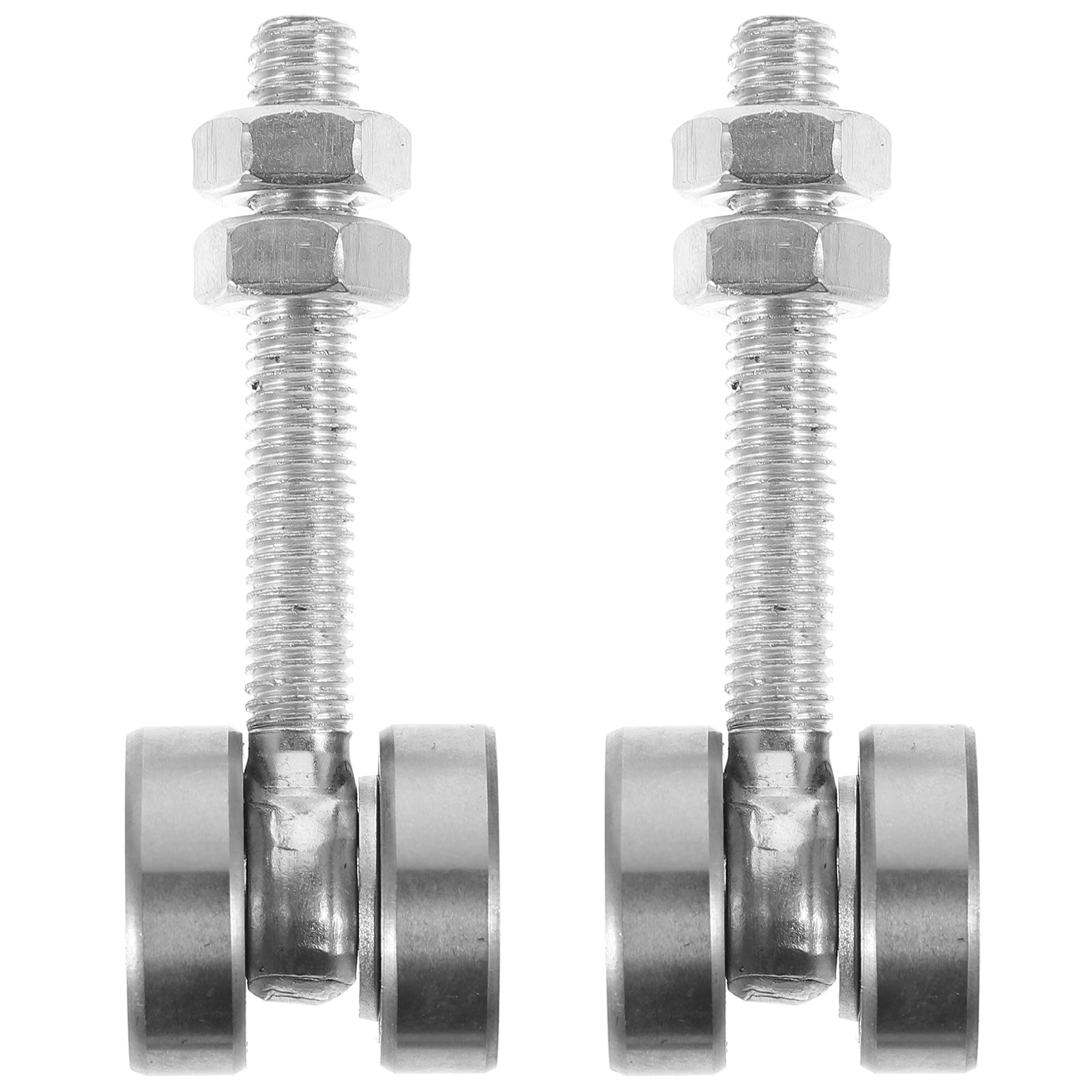 

2 White Galvanized Iron Sliding Door Trolley Assembly Double Bearings Channel Ceiling Systems Electric Lifts Replacement