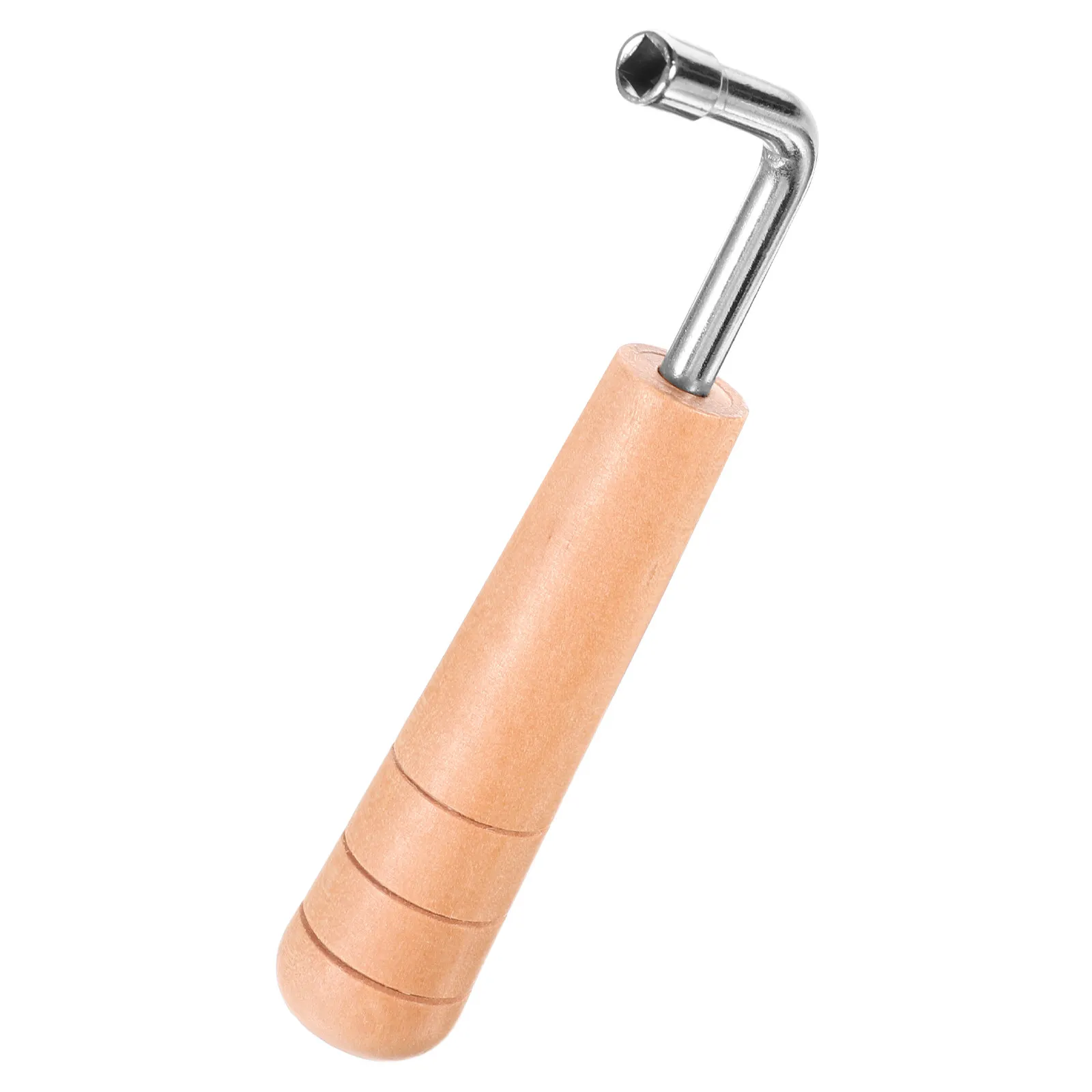 Wood Handle Lyre Harp Tuning Wrench Precision Four-Corner Internal Tool for String Adjustment Harp Tuning Equipment