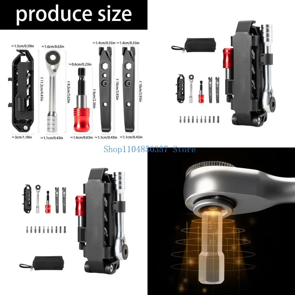 

5ASD Portables Ratchet Harenches Установите велосипедисты Essential Tool Light Weight Ratchet Tool