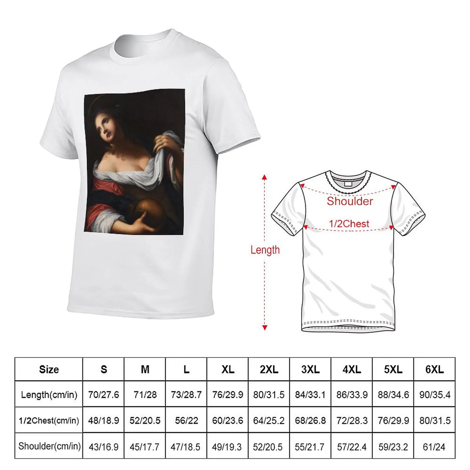 The Mary Magdalene Circle of Simone Pignoni 17th Century Renaissance Biblical Art T-Shirt Plus Size Lightweight Tee Shirt