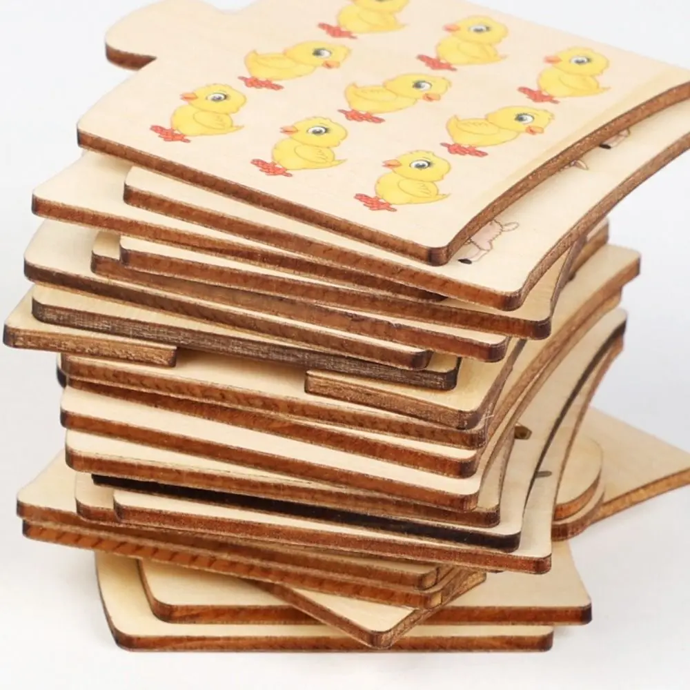 Jouets Puzzle en bois épais, Design Animal de dessin animé, jouets assortis avec nombres en bois, motif numérique multifonction