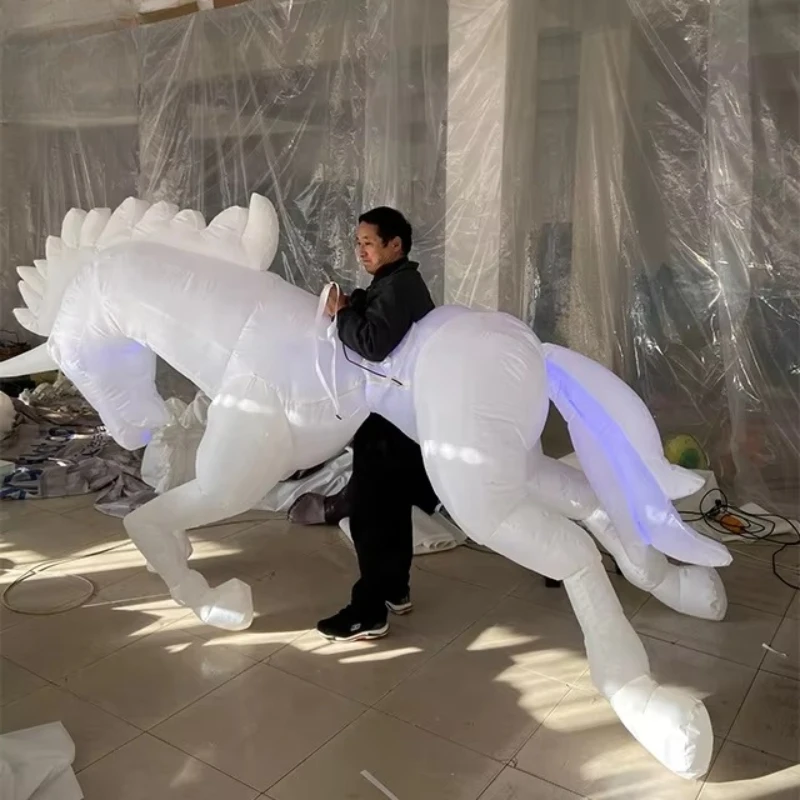 Inflatable White Horse Costume Show Inflatable Parade Costume Party Decoration