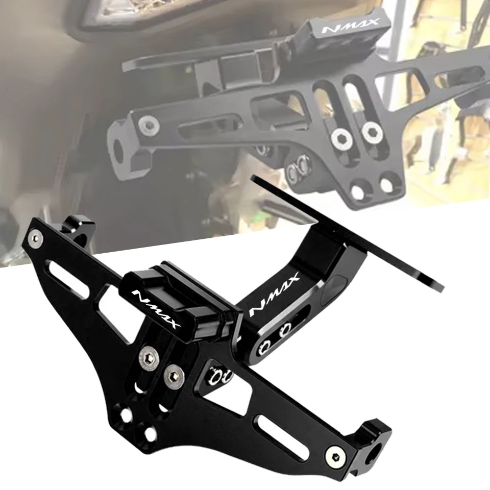 Nmax 125 155 suporte da placa de licença quadro da placa led suporte luz sinal volta para yamaha N-MAX nmax155 nmax125 acessórios