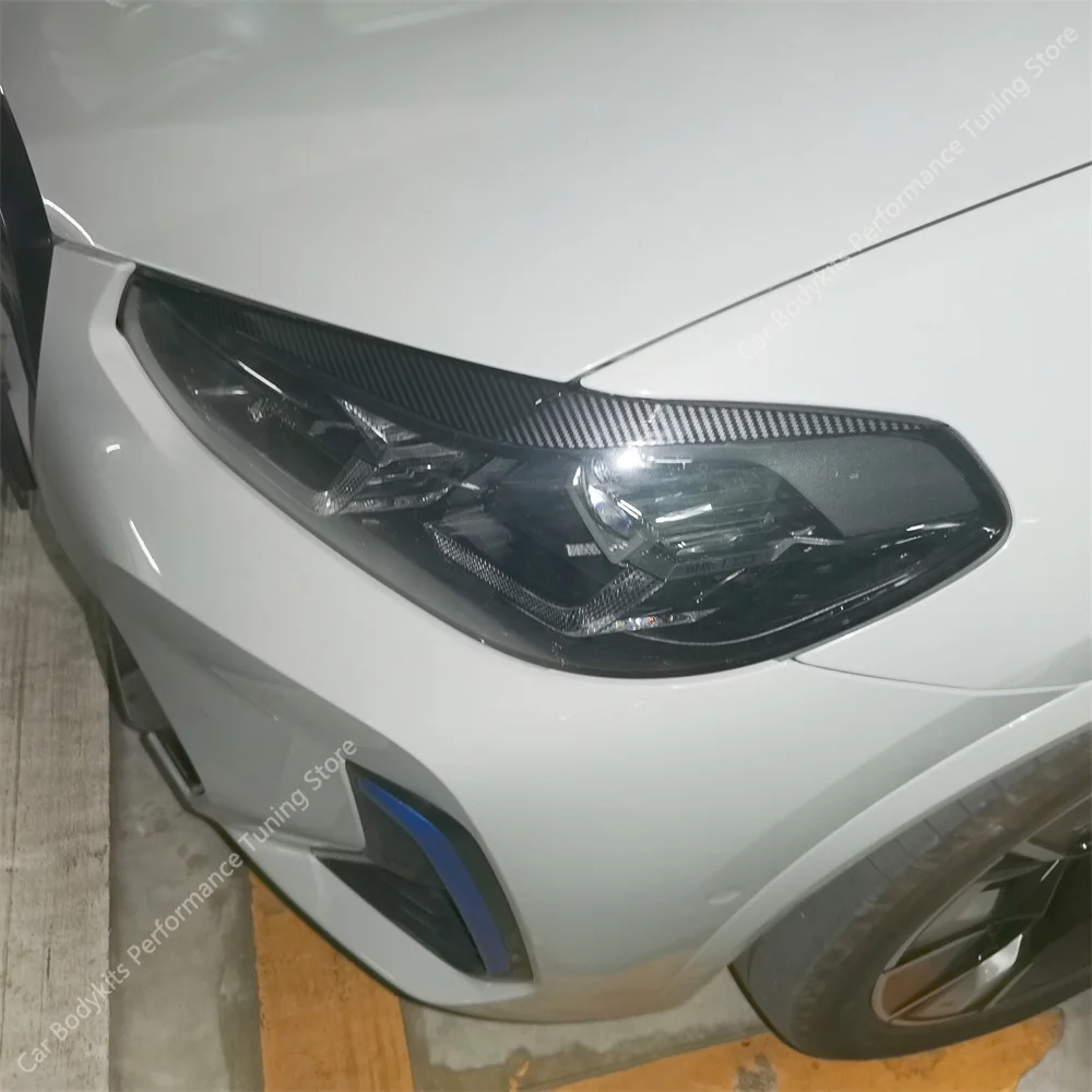 2Pcs ABS Gloss Headlight Evil Eyebrows Eyelids For BMW G01 G02 G08 X3 X4 ix3 20i 20d 25i 25d 35i M40i x-Drive 2021-2023 Lci